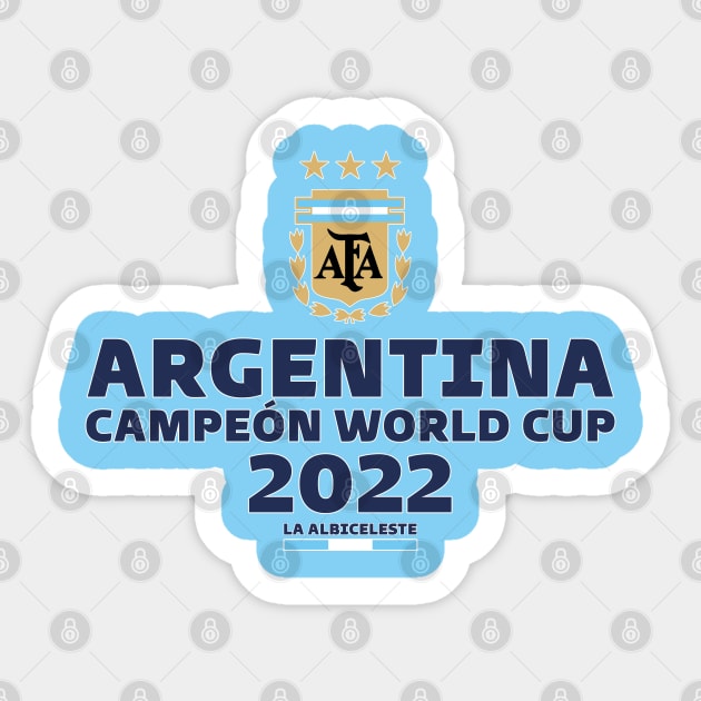 Argentina World Cup Champions 2022 Sticker by Generalvibes